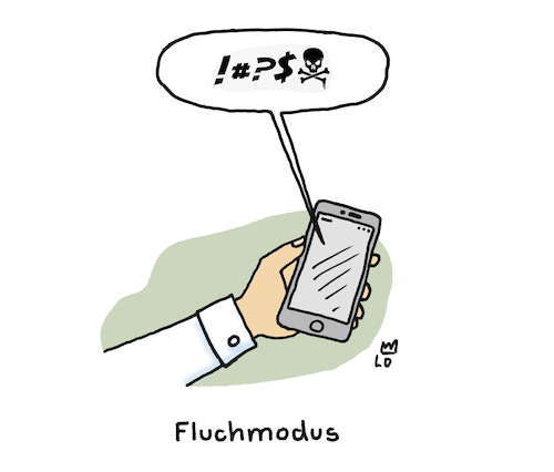 Cartoon: Fluch (medium) by Lo Graf von Blickensdorf tagged fluchmodus,flugmodus,wortspiel,handy,mobilphone,fluch,fluchen,hand,sprechblase,comic,cartoon,lo,karikatur,fluchmodus,flugmodus,wortspiel,handy,mobilphone,fluch,fluchen,hand,sprechblase,comic,cartoon,lo,karikatur