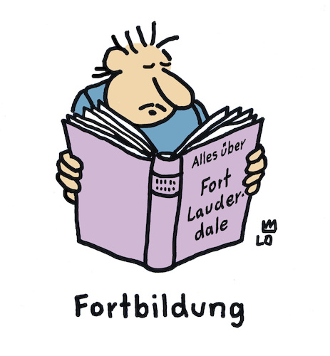 Cartoon: Fortbildung (medium) by Lo Graf von Blickensdorf tagged lesen,buch,fortbildung,fort,lauderdale,wortspiel,leser,mann,literatur,lesen,buch,fortbildung,fort,lauderdale,wortspiel,leser,mann,literatur