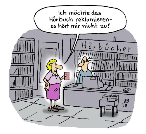 Cartoon: Frankfurter Buchmesse (medium) by Lo Graf von Blickensdorf tagged buch,hörbuch,messe,frankfurter,leipziger,buchmesse,karikatur,lo,graf,cartoon,messestand,reklamation,buchhändler,buch,hörbuch,messe,frankfurter,leipziger,buchmesse,karikatur,lo,graf,cartoon,messestand,reklamation,buchhändler