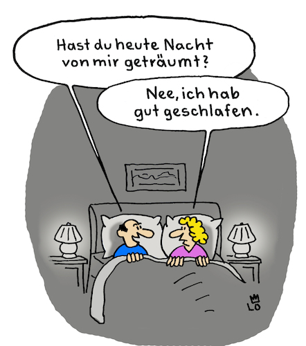 Cartoon: Geträumt (medium) by Lo Graf von Blickensdorf tagged ehestreit,geträumt,mann,frau,ehebett,zu,hause,ehepaar,ehe,karikatur,lo,graf,cartoon,traum,schlaf,nacht,ehestreit,geträumt,mann,frau,ehebett,zu,hause,ehepaar,ehe,karikatur,lo,graf,cartoon,traum,schlaf,nacht