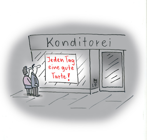 Cartoon: Gutmensch (medium) by Lo Graf von Blickensdorf tagged torte,konditorei,tarte,kuchen,täglich,gutmensch,torte,konditorei,tarte,kuchen,täglich,gutmensch