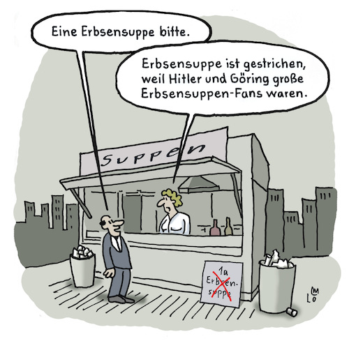 Cartoon: Hülsenfruchtsuppe (medium) by Lo Graf von Blickensdorf tagged winnetou,debatte,gendern,gendersprache,erbsensuppe,hülsenfruchtsuppe,wertehierachie,sprache,kulturelle,aneignung,karl,may,kolonialismus,hitler,göring,nazis,imbiss,suppe,schnellimbiss,karikatur,lo,cartoon,sprachgebrauch,gendersternchen,winnetou,debatte,gendern,gendersprache,erbsensuppe,hülsenfruchtsuppe,wertehierachie,sprache,kulturelle,aneignung,karl,may,kolonialismus,hitler,göring,nazis,imbiss,suppe,schnellimbiss,karikatur,lo,cartoon,sprachgebrauch,gendersternchen