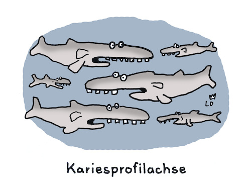 Cartoon: Karies (medium) by Lo Graf von Blickensdorf tagged kariesprophylaxe,zahnarzt,karies,kariesprofilachse,wortspiel,kalauer,zahnarztpraxis,cartoon,lo,karikatur,fische,zähne,doktor,zahnfleisch,kariesprophylaxe,zahnarzt,karies,kariesprofilachse,wortspiel,kalauer,zahnarztpraxis,cartoon,lo,karikatur,fische,zähne,doktor,zahnfleisch