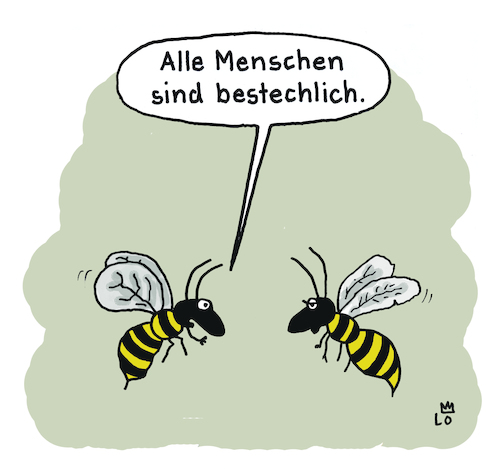 Cartoon: Korruption (medium) by Lo Graf von Blickensdorf tagged wespen,bestechlich,stachel,korruption,wespenplage,meschen,politik,stechen,hornisse,biene,insekten,wespen,bestechlich,stachel,korruption,wespenplage,meschen,politik,stechen,hornisse,biene,insekten