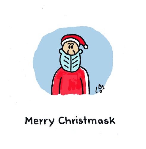 Cartoon: Merry Chrismask (medium) by Lo Graf von Blickensdorf tagged maske,mundnasenschutz,corona,covid19,pandemie,merry,chrismas,frohe,weihnachten,chrismask,mann,advent,wortspiel,maske,mundnasenschutz,corona,covid19,pandemie,merry,chrismas,frohe,weihnachten,chrismask,mann,advent,wortspiel