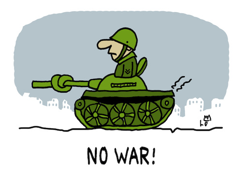 Cartoon: NO WAR (medium) by Lo Graf von Blickensdorf tagged no,war,panzer,tank,soldier,soldat,peace,frieden,knoten,node,cartoon,caricatur,karikatur,ucraine,ukraine,russland,russia,putin,moscau,no,war,panzer,tank,soldier,soldat,peace,frieden,knoten,node,cartoon,caricatur,karikatur,ucraine,ukraine,russland,russia,putin,moscau