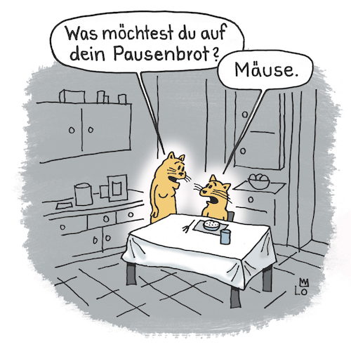 Cartoon: Pausenbrot (medium) by Lo Graf von Blickensdorf tagged schulbrot,pausenbrot,stulle,frühstück,katzenmutter,katzenkind,cartoon,fridayforfuture,schüler,schule,schulverpflegung,zeugnis,gymnasium,realschule,grundschule,schulbrot,pausenbrot,stulle,frühstück,katzenmutter,katzenkind,cartoon,fridayforfuture,schüler,schule,schulverpflegung,zeugnis,gymnasium,realschule,grundschule