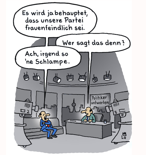 Cartoon: Politiker Talk (medium) by Lo Graf von Blickensdorf tagged politiker,tv,fernsehen,talkshow,politik,sendung,cdu,spd,fdp,afd,lüge,feminismus,schlampe,frauenfeindlich,frauenquote,cartoon,karikatur,lo,politiker,tv,fernsehen,talkshow,politik,sendung,cdu,spd,fdp,afd,lüge,feminismus,schlampe,frauenfeindlich,frauenquote,cartoon,karikatur,lo