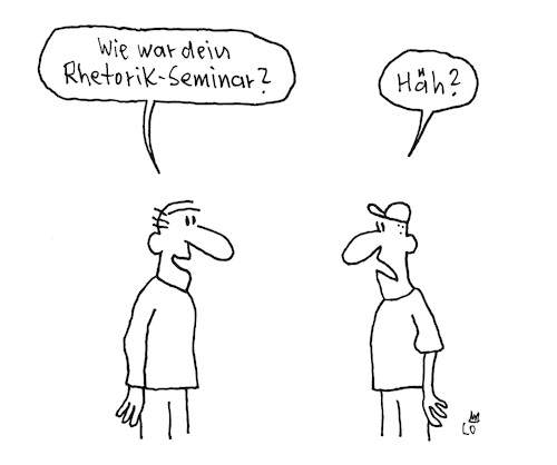 Cartoon: Rhetorik (medium) by Lo Graf von Blickensdorf tagged studierende,universität,rhetorik,sprache,karikatur,lo,graf,cartoon,redekunst,studierende,universität,rhetorik,sprache,karikatur,lo,graf,cartoon,redekunst