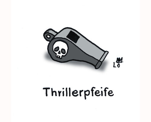 Cartoon: Schiedsrichterflöte (medium) by Lo Graf von Blickensdorf tagged trillerpfeife,wortspiel,thriller,fußballspiel,schalke,04,ball,pfeife,horror,spannung,schiedsrichter,pfeifen,abpfiff,totenkopf,st,pauli,trillerpfeife,wortspiel,thriller,fußballspiel,schalke,04,ball,pfeife,horror,spannung,schiedsrichter,pfeifen,abpfiff,totenkopf,st,pauli