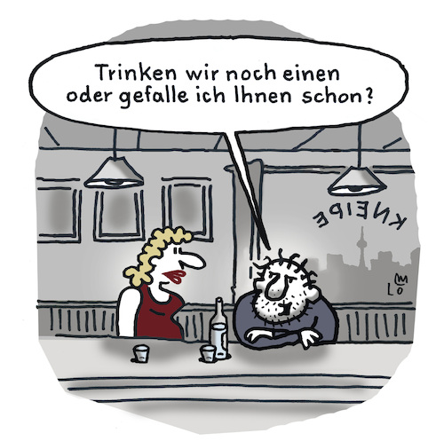 Cartoon: Schöntrinken (medium) by Lo Graf von Blickensdorf tagged date,blind,singles,schönheit,girl,sexy,beziehung,one,night,stand,geschlechter,anmache,treffen,flirt,theke,begegnung,rendezvous,verabredung,bar,kneipe,tinder,onlinedating,schöntrinken,mann,frau,alkohol,karikatur,lo,graf,cartoon,drink,wein,saturday,date,blind,singles,schönheit,girl,sexy,beziehung,one,night,stand,geschlechter,anmache,treffen,flirt,theke,begegnung,rendezvous,verabredung,bar,kneipe,tinder,onlinedating,schöntrinken,mann,frau,alkohol,karikatur,lo,graf,cartoon,drink,wein,saturday