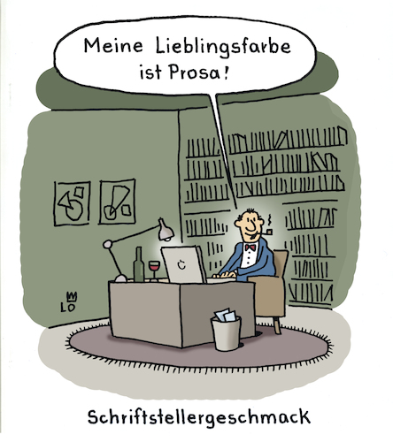 Cartoon: Schriftstellergeschmack (medium) by Lo Graf von Blickensdorf tagged autor,literatur,schriftsteller,prosa,buchmesse,schreiben,buch,karikatur,lo,cartoon,geschmack,rosa,farbe,mode,wortspiel,modefarbe,autor,literatur,schriftsteller,prosa,buchmesse,schreiben,buch,karikatur,lo,cartoon,geschmack,rosa,farbe,mode,wortspiel,modefarbe