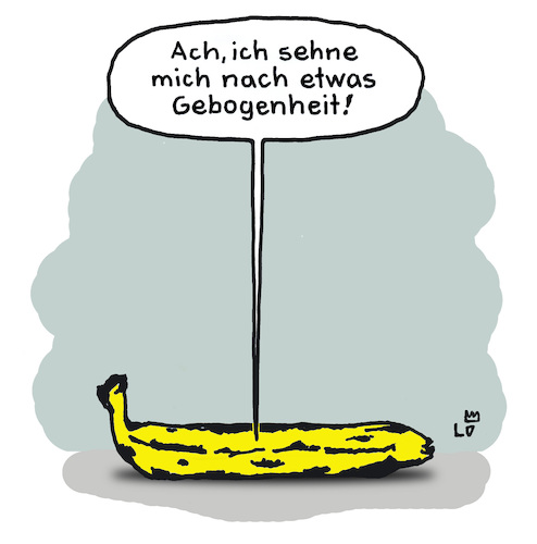 Cartoon: Sehnsucht (medium) by Lo Graf von Blickensdorf tagged sehnsucht,banane,gebogen,krumm,gebogenheit,bananensprayer,warhol,geborgenheit,cartoon,lo,karikatur,chiquita,banana,sprechblase,wortspiel,sehnsucht,banane,gebogen,krumm,gebogenheit,bananensprayer,warhol,geborgenheit,cartoon,lo,karikatur,chiquita,banana,sprechblase,wortspiel