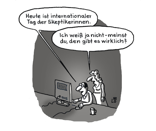 Cartoon: Welttag (medium) by Lo Graf von Blickensdorf tagged internationaler,tag,der,skeptikerinnen,skeptiker,mißtrauisch,paar,beziehung,ehepaarcomputer,internet,gedenktag,welttag,internationaler,tag,der,skeptikerinnen,skeptiker,mißtrauisch,paar,beziehung,ehepaarcomputer,internet,gedenktag,welttag