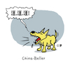 Cartoon: China-Beller (small) by Lo Graf von Blickensdorf tagged hund,rasse,chinabeller,wortspiel,chinaböller,karikatur,lo,graf,silvester,knallerei,böller,silvesterbrauch,china,kracher,bellen,chinesisch