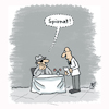 Cartoon: Geheimdienstmann (small) by Lo Graf von Blickensdorf tagged geheimdienst,spion,restaurant,spinat,ober