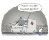 Cartoon: Notarzteinsatz (small) by Lo Graf von Blickensdorf tagged notarzt,112,feuerwehr,krankenwagen,sanitäter,arzt,doktor,unfall,einsatz,cartoon,lo,notfall,verletzte