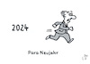 Cartoon: Para Neujahr (small) by Lo Graf von Blickensdorf tagged neues,jahr,para,neujahr,jahreswechsel,paranoia,angst,zukunftsangs,zukunft,rennen,laufen,panik,karikatur,lo,graf,cartoon,jahreszahl,politik,krieg,kriegsangst