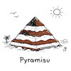 Cartoon: Pyramisu (small) by Lo Graf von Blickensdorf tagged italienisches,dessert,tiramisu,wortspiel,pyramisu,karikatur,lo,graf,cartoon,ägypten,pyramide