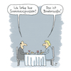 Cartoon: Sommersprossen (small) by Lo Graf von Blickensdorf tagged bratensoße,diner,essen,ehepaar,sommersprossen