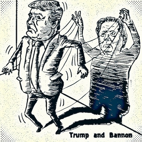 Cartoon: mastermind (medium) by takeshioekaki tagged trump