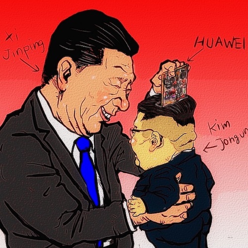 Cartoon: Talks (medium) by takeshioekaki tagged huawei