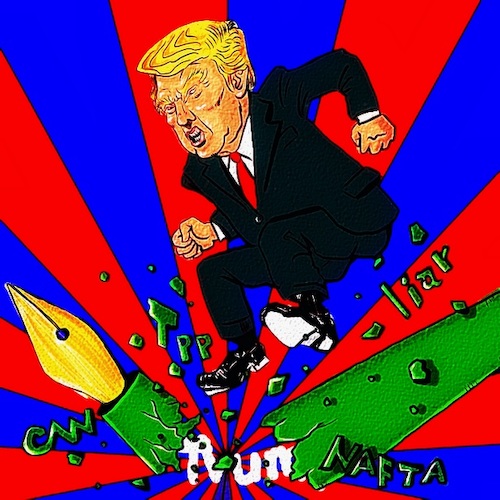 Cartoon: Trump (medium) by takeshioekaki tagged trump