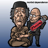 Cartoon: morbid dependence gaddafi (small) by takeshioekaki tagged gaddafi mercenary morbiddependence