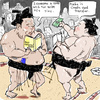Cartoon: rigged sumo. (small) by takeshioekaki tagged fixed,rigged,sumo,sumowrestler