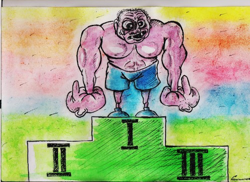 Cartoon: Boxing (medium) by vadim siminoga tagged sport,boxing,klitschko,nogodood,injury,winner