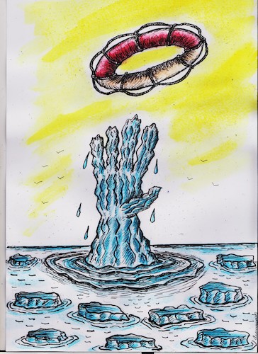 Cartoon: iceberg (medium) by vadim siminoga tagged global,warming,iceberg,climate,life,economy