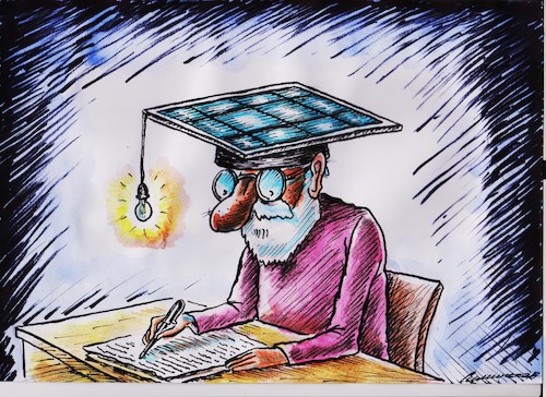 Cartoon: Lernen ist leicht !!! (medium) by vadim siminoga tagged natur,sonne,gesundheit,energie,studie,leben,licht