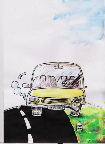Cartoon: Security (medium) by vadim siminoga tagged road,safety,kids,crash,cars,traffic,jams,family,school