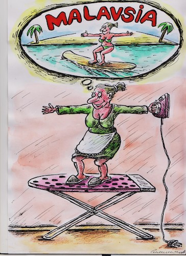 Cartoon: surfing (medium) by vadim siminoga tagged sea,surf,board,recreation,air,sun,water