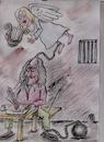 Cartoon: muse (small) by vadim siminoga tagged poet,freedom,of,speech,muse,inspiration,prisonof,prison