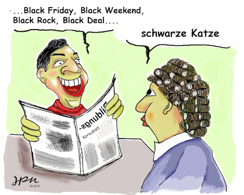 Cartoon: black is black (medium) by jpn tagged blackrock,blackfriday,black,weekend