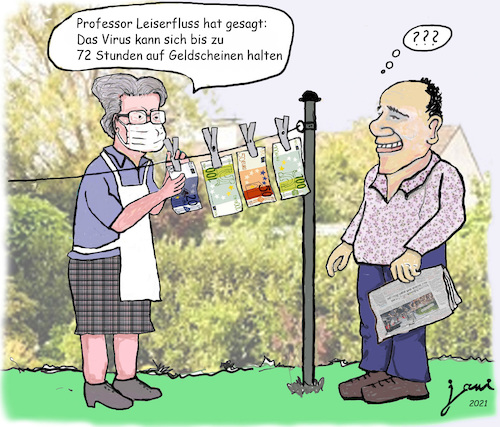 Cartoon: Geldwäsche 2021 (medium) by jpn tagged corona,virus,lauterbach,ansteckung,waschen