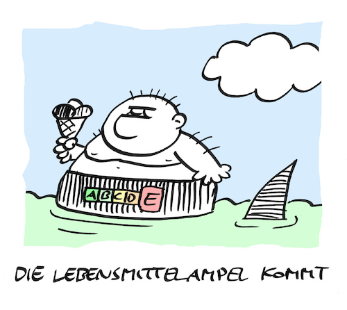 Cartoon: Ampelmann (medium) by Bregenwurst tagged lebensmittelampel,nutri,score,ernährung,klöckner