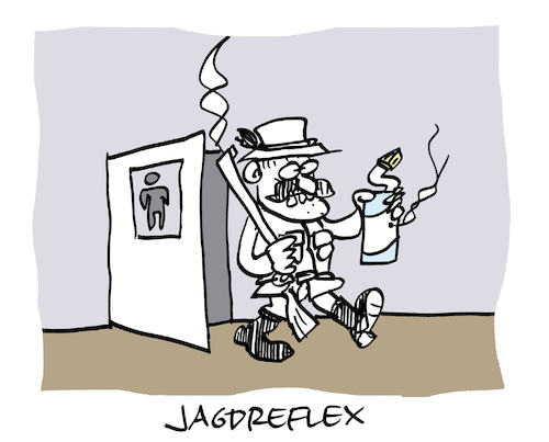 Cartoon: Ente (medium) by Bregenwurst tagged jagd,wc,ente
