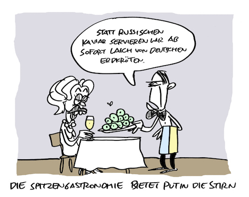 Cartoon: Kadaviar (medium) by Bregenwurst tagged ukraine,russland,krieg,putin,kaviar,laich,gastronomie