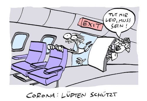 Cartoon: Luftig (medium) by Bregenwurst tagged coronavirus,pandemie,covid,lüften,sog,flugzeug