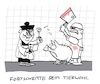 Cartoon: Ölung (small) by Bregenwurst tagged tierwohl,fleisch,schwein,priester,ölung,salbung,schlachter,blut