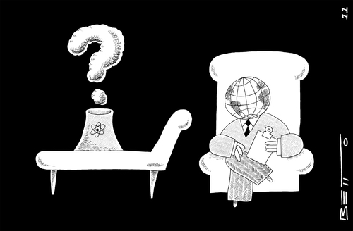 Cartoon: Crisis nuclear (medium) by BETTO tagged medio,ambiente
