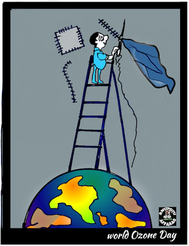 Cartoon: World Ozone Day (medium) by APPARAO ANUPOJU tagged ozone,day