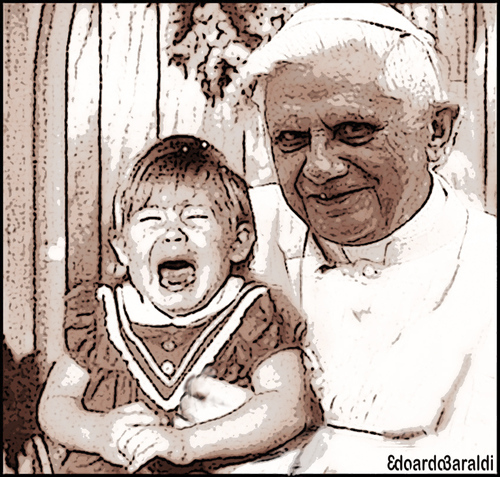 Cartoon: benedetto (medium) by edoardo baraldi tagged papa,ratzinger