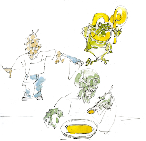 Cartoon: die Suppe auslöffeln (medium) by herranderl tagged suppe,auslöffeln