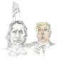 Cartoon: american chiefs (small) by herranderl tagged red,cloud,donald,trump