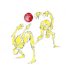 Cartoon: Ballspieler (small) by herranderl tagged länderspiel,brd,fra,arroganz,arena