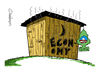 Cartoon: Economy Outhouse (small) by Goodwyn tagged pine,outhouse,toilet,bathroom,smell,grass,obama,air,freshener
