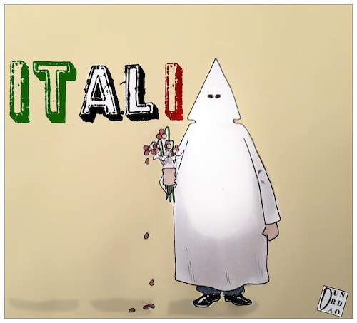 Cartoon: Accoglienza italiana (medium) by Christi tagged castelnuovo,migranti